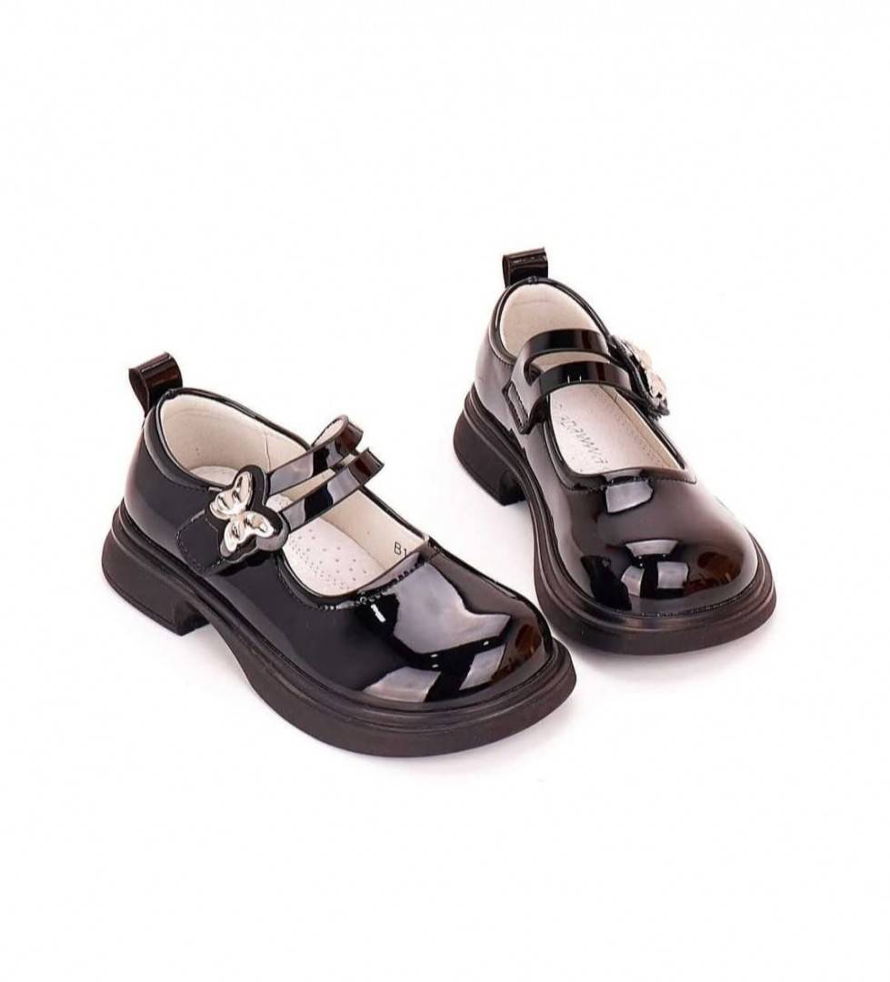 Pantofi elaganti pentru fetite, scoala, B1600, lac, negru, marimea 25 - marimea 36