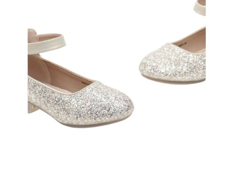 Pantofi eleganti cu toc, sclipici, M518-2, gold, marimea 25 - 31