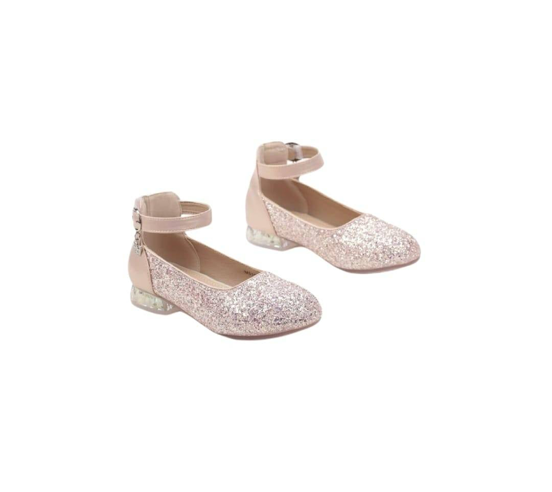 Pantofi eleganti cu toc, sclipici, M518-2, roz, marimea 25 - 31