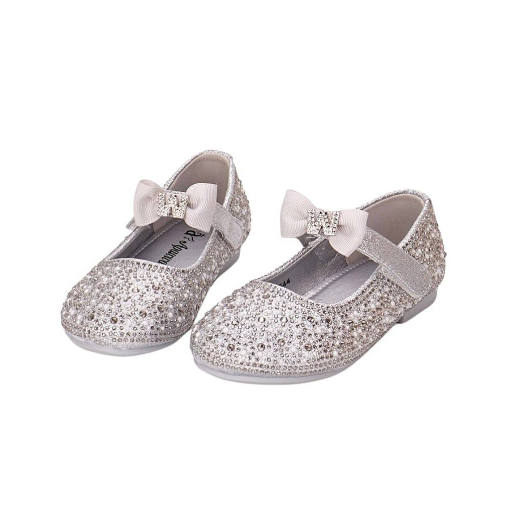 Pantofi eleganti cu toc, sclipici, M544-2, argintiu, marimea 25 - 31