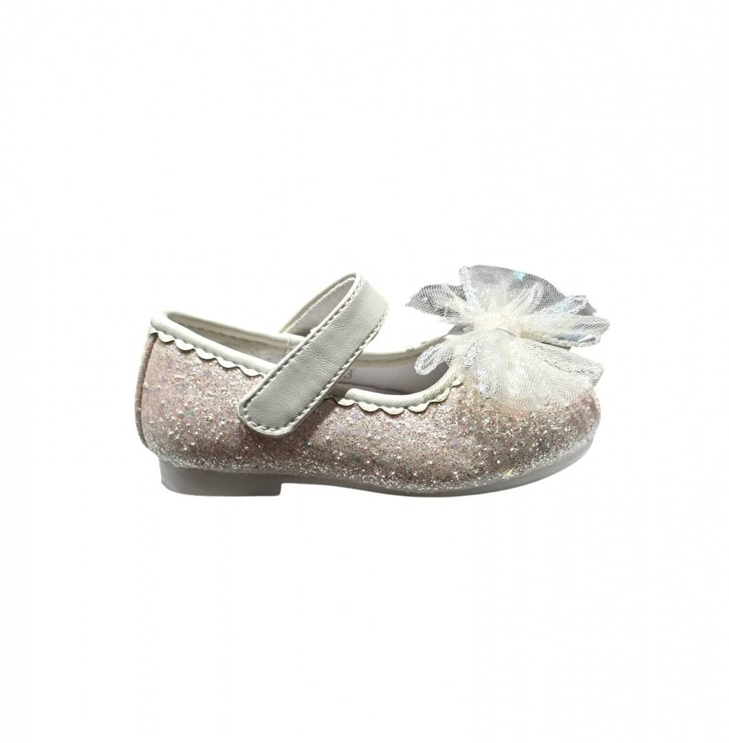 Pantofi eleganti pentru fetite, N773-2, sclipici, beige, marimea 19  - 25