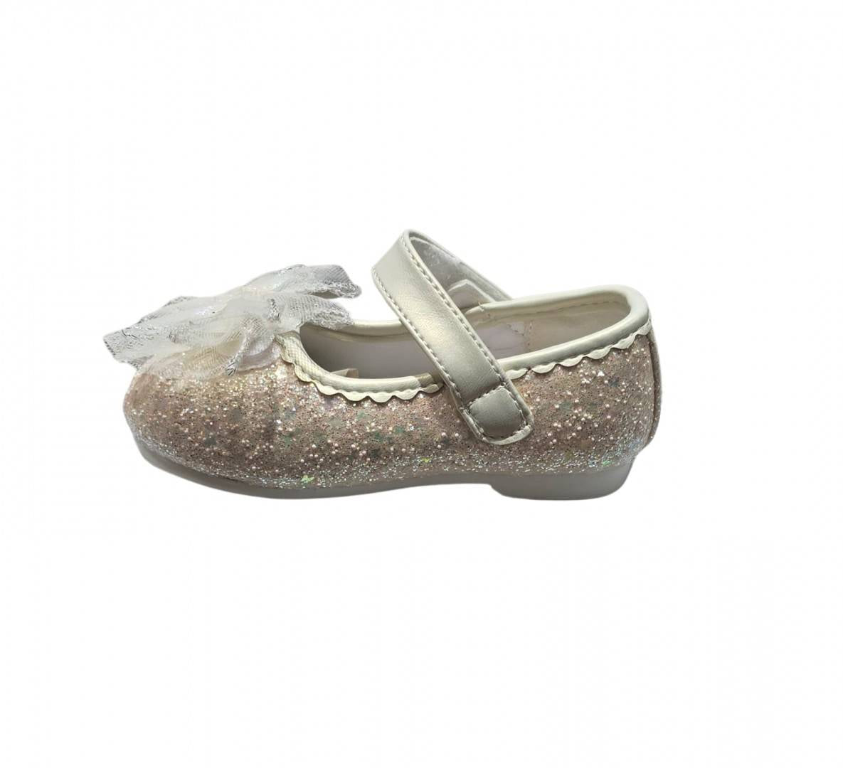 Pantofi eleganti pentru fetite, N773-2, sclipici, beige, marimea 19  - 25