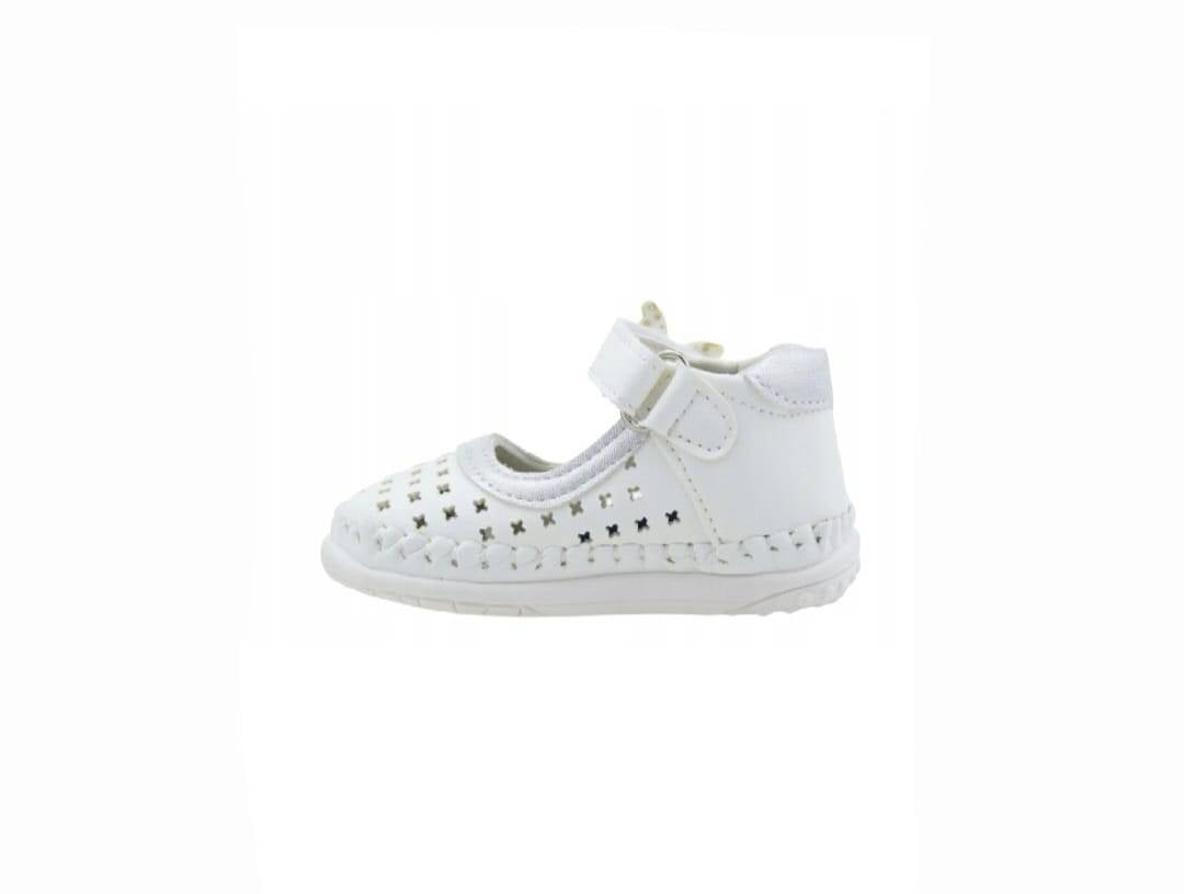 Pantofi fetite eleganti, Primii Pasi, Apawwa FC39, MASHASHOP, alb, marimea 17 - marimea 20