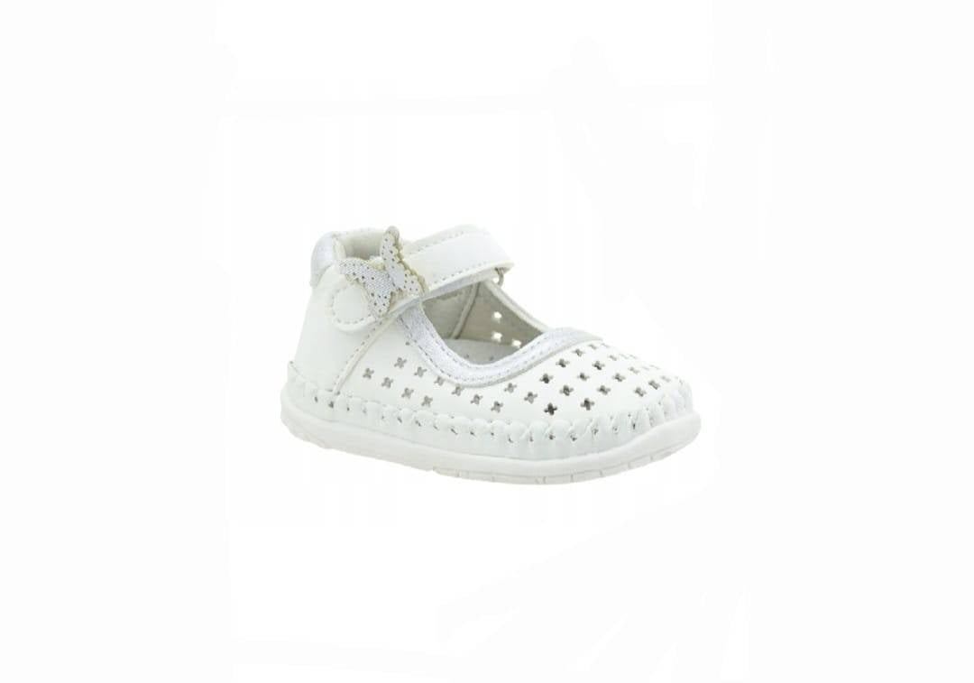 Pantofi fetite eleganti, Primii Pasi, Apawwa FC39, MASHASHOP, alb, marimea 17 - marimea 20
