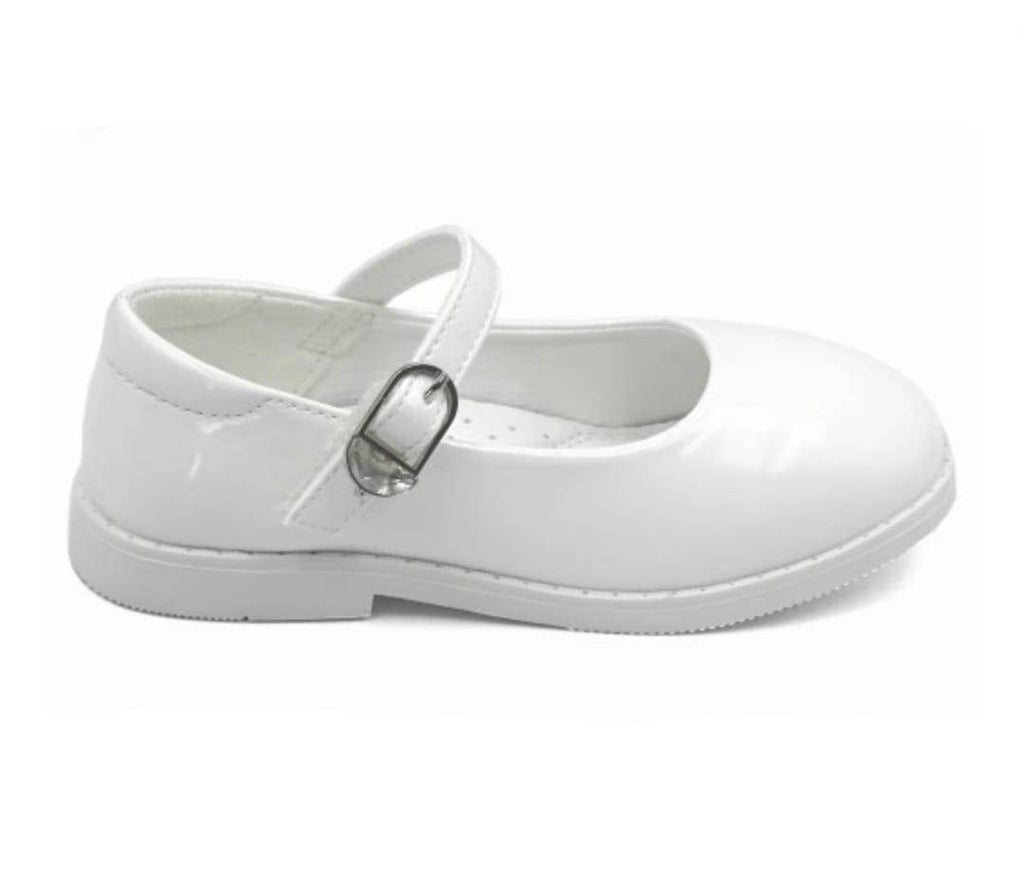 Pantofi lac, eleganti pentru fetite, Apawwa MC264, alb, 26 EU - 30 EU