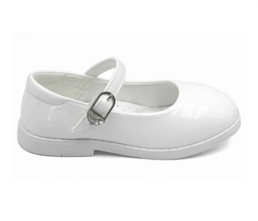 Pantofi lac, eleganti pentru fetite, Apawwa MC264, alb, 26 EU - 30 EU