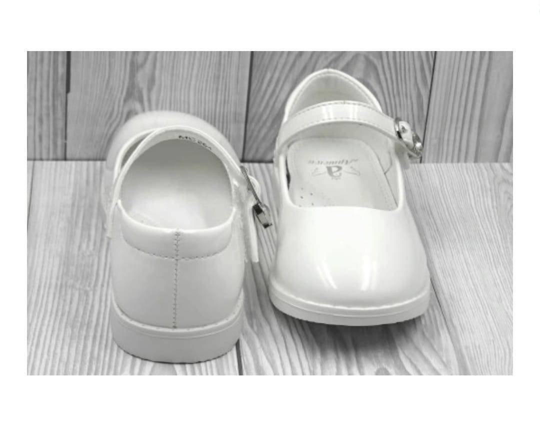 Pantofi lac, eleganti pentru fetite, Apawwa MC264, alb, 26 EU - 30 EU