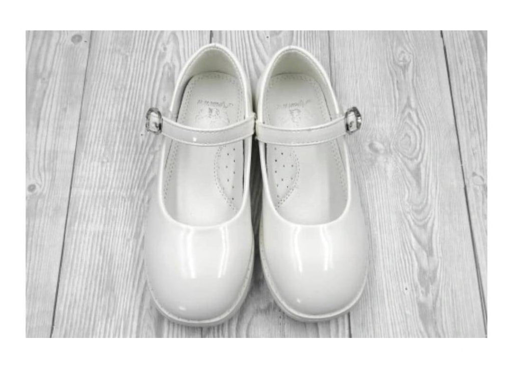 Pantofi lac, eleganti pentru fetite, Apawwa MC264, alb, 26 EU - 30 EU