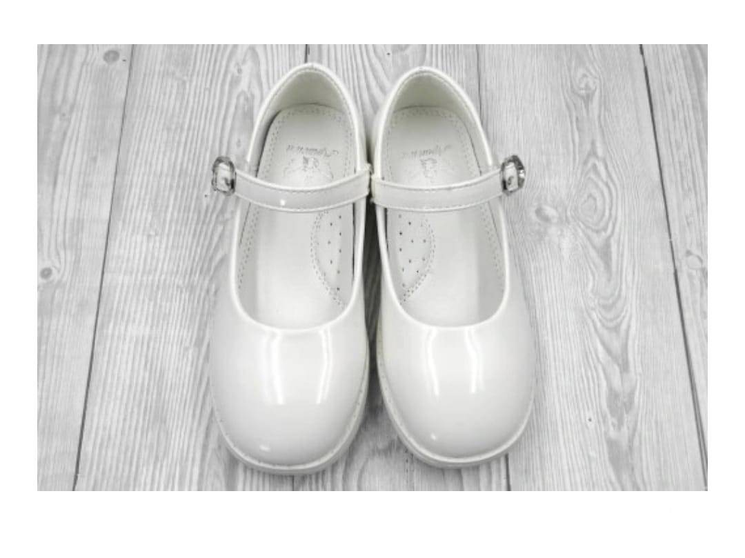 Pantofi lac, eleganti pentru fetite, Apawwa MC264, alb, 26 EU - 30 EU