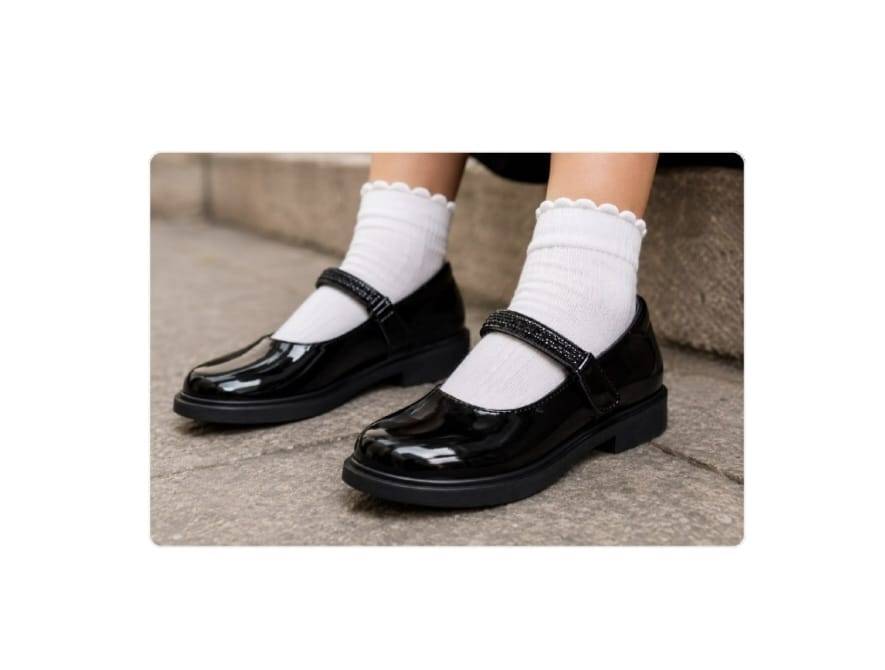 Pantofi lac pentru fetite, Apawwa ABC0952R, negru, marimea 24 - marimea 35
