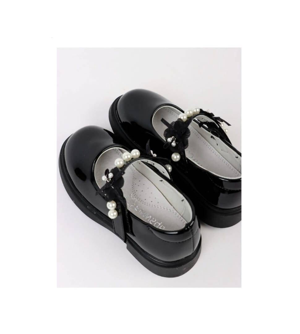 Pantofi lac pentru fetite, Apawwa ABC3553R, negru, marimea 24 - marimea 35