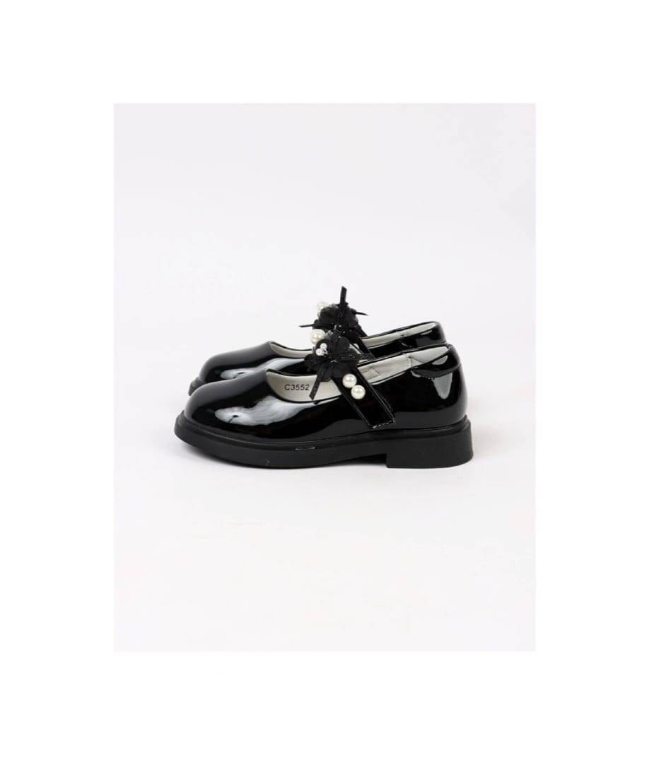 Pantofi lac pentru fetite, Apawwa ABC3553R, negru, marimea 24 - marimea 35