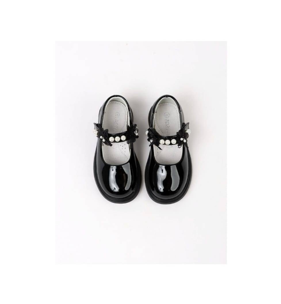 Pantofi lac pentru fetite, Apawwa ABC3553R, negru, marimea 24 - marimea 35