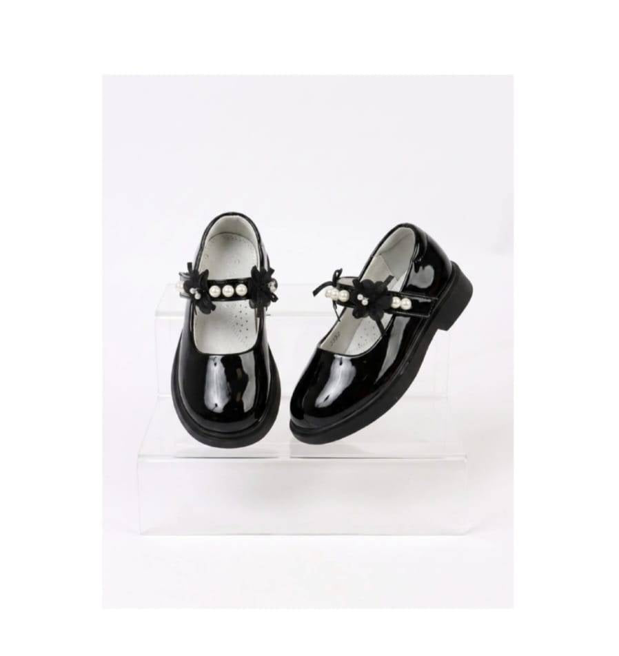 Pantofi lac pentru fetite, Apawwa ABC3553R, negru, marimea 24 - marimea 35