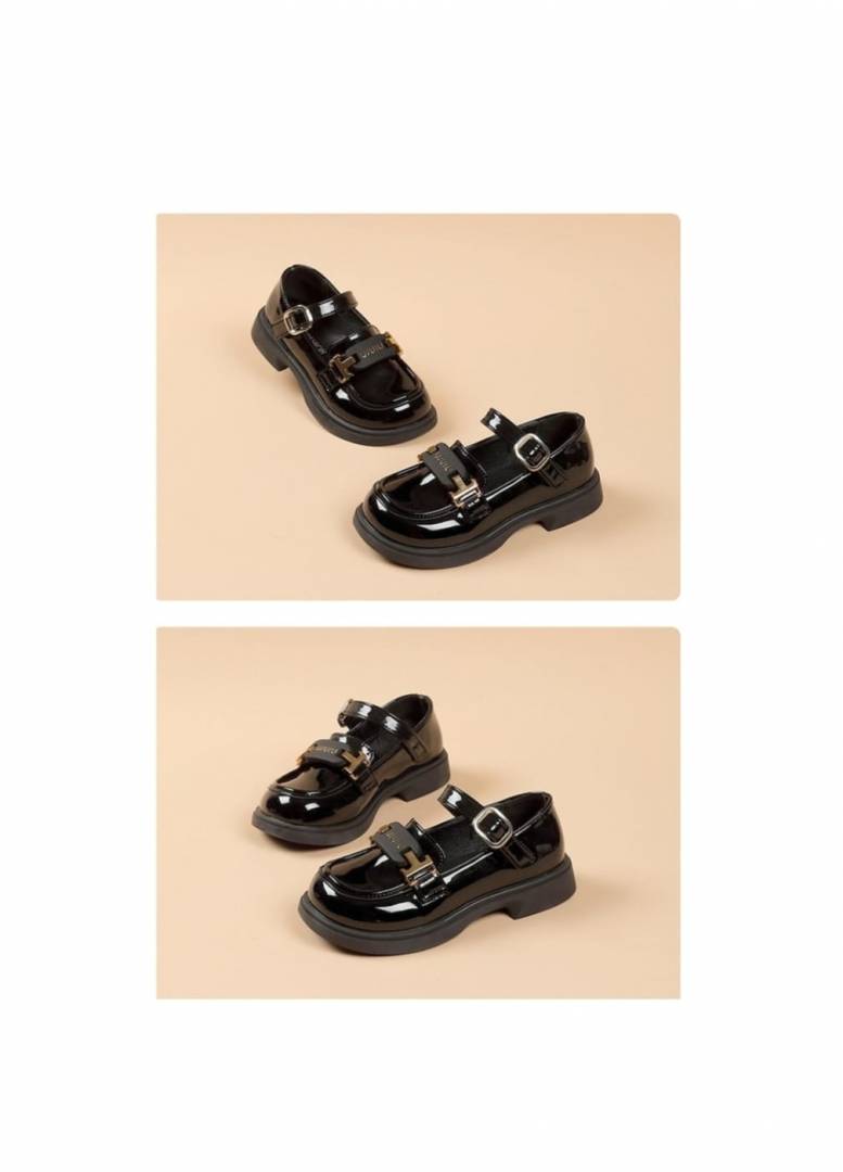 Pantofi lac pentru fetite, Apawwa ABC3683R, negru, marimea 29 - marimea 36