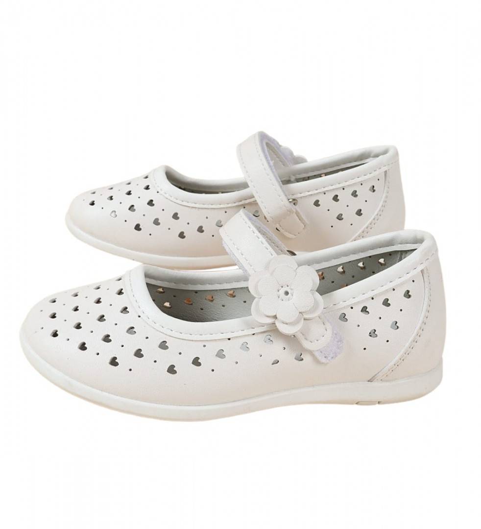 Pantofi Piele fetite, Apawwa, alb, 25 EU - 36 EU