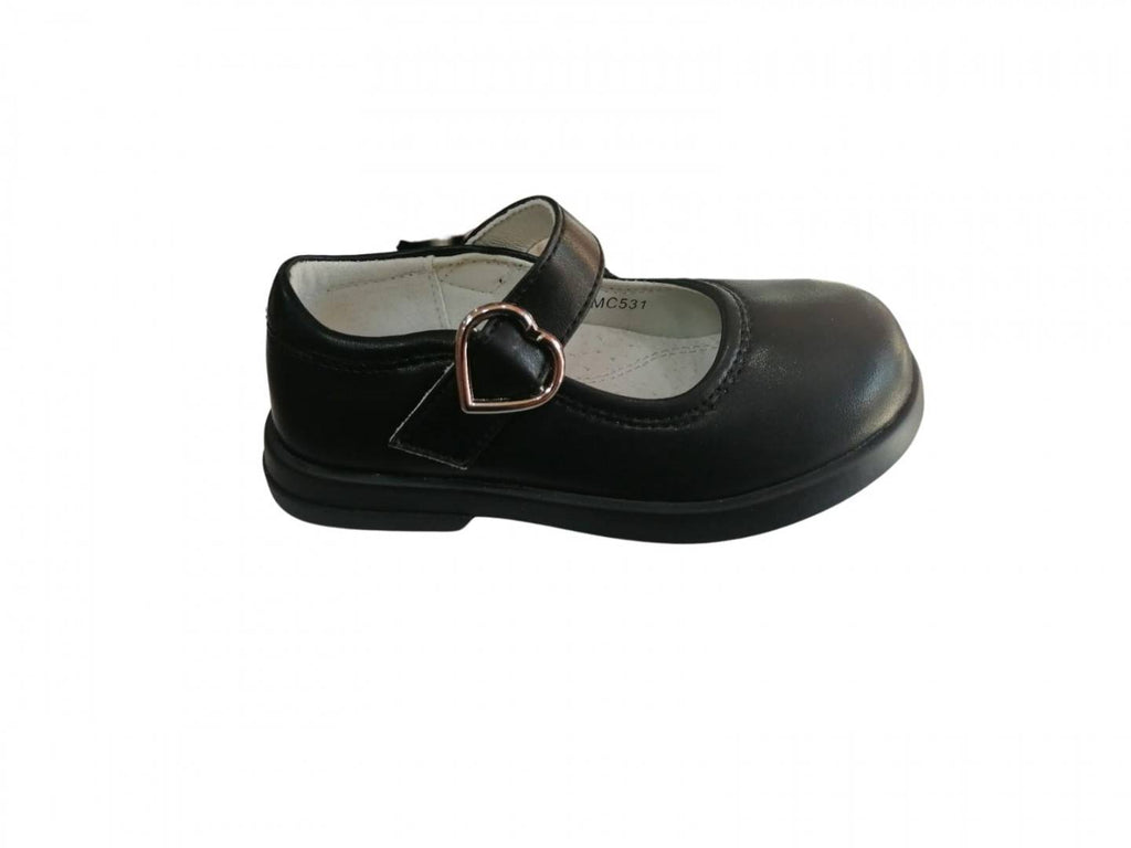 Pantofi Piele Fetite, Apawwa MC531-532, negru, 24 EU- 35 EU