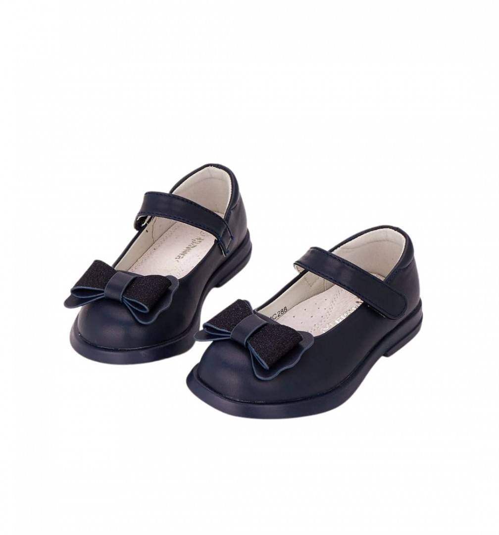Pantofi Piele fetite, Apawwa MC530, albastru inchis, 25 EU - 30 EU