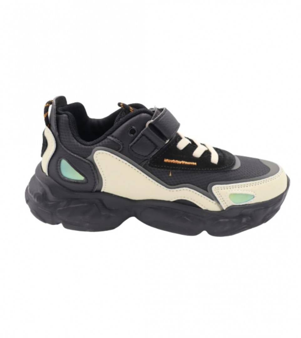 Pantofi sport copii, Apawwa GC53, piele ecologica, negru, marimea 27 - 37