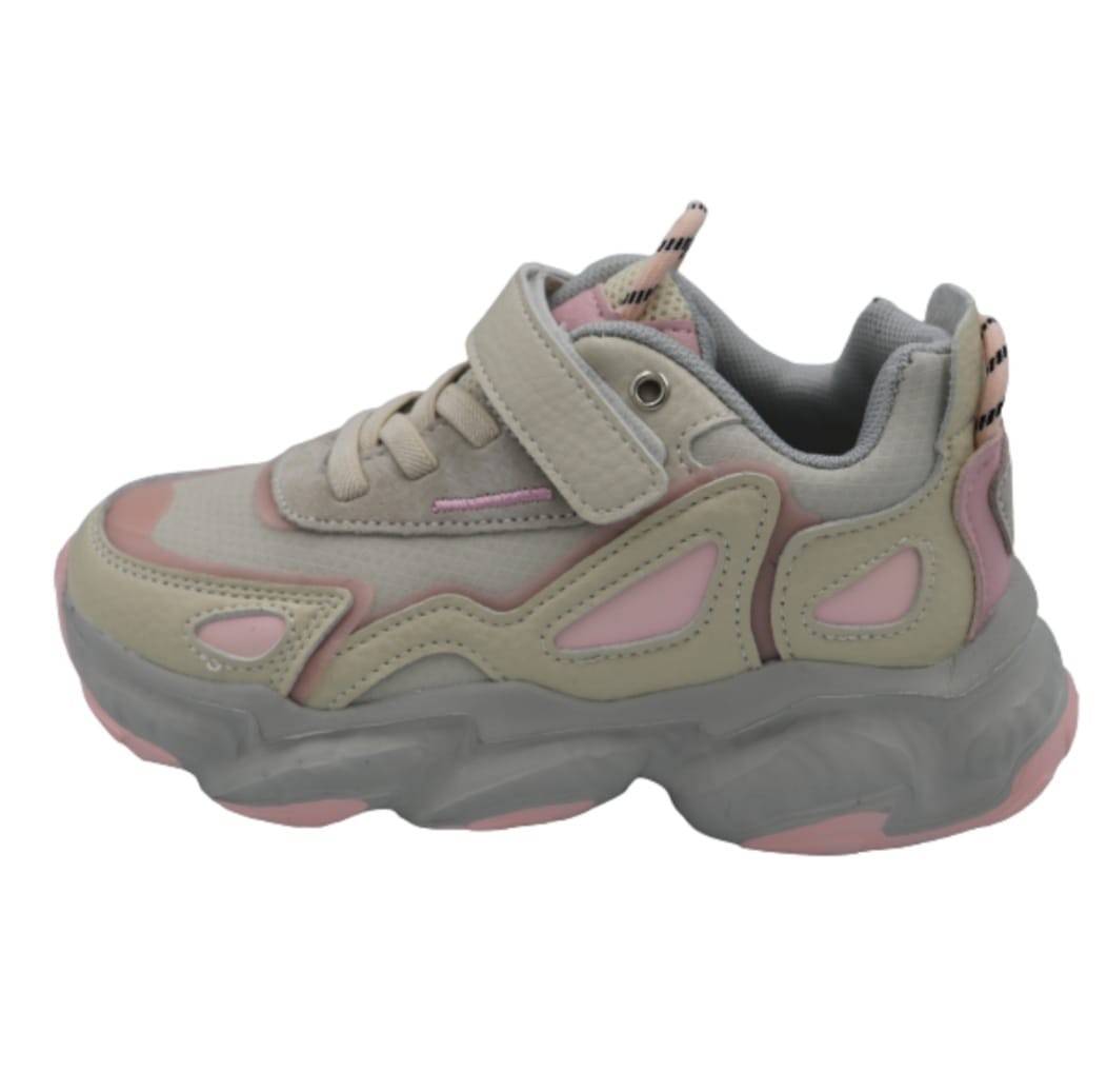 Pantofi sport copii, Apawwa GC53, piele ecologica, roz, marimea 27 - 37