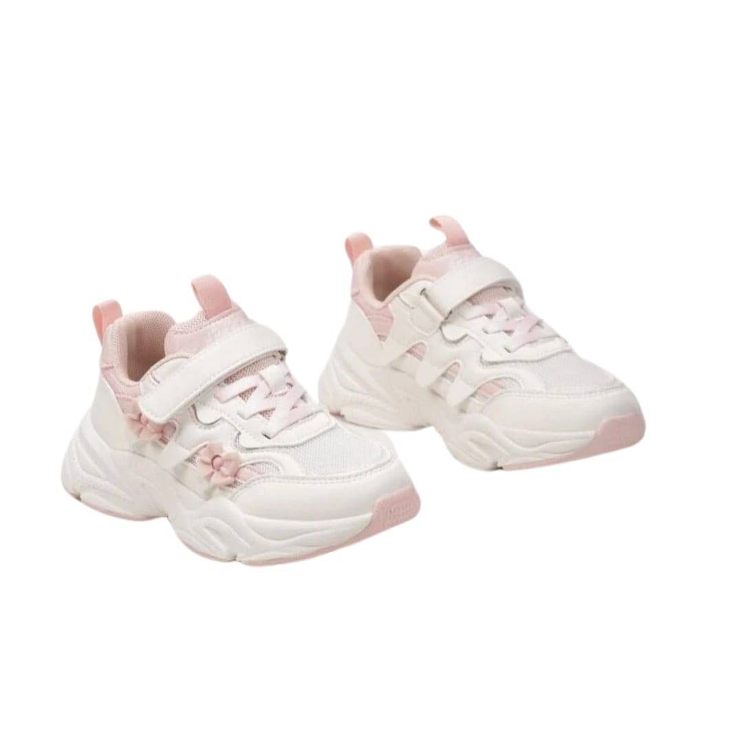 Pantofi sport copii, N605, alb/roz, marimea 27 - 32