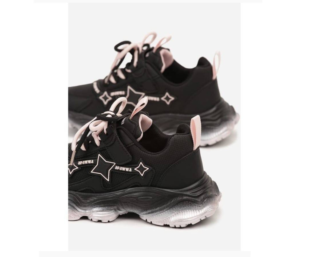 Pantofi sport copii, N777, negru/roz, marimea 27 - 37