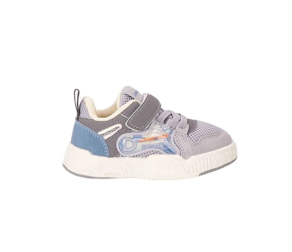 Pantofi sport copii, Q925-2, panza, gri, 22 EU - 26 EU