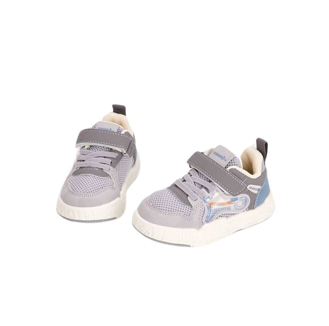 Pantofi sport copii, Q925-2, panza, gri, 22 EU - 26 EU