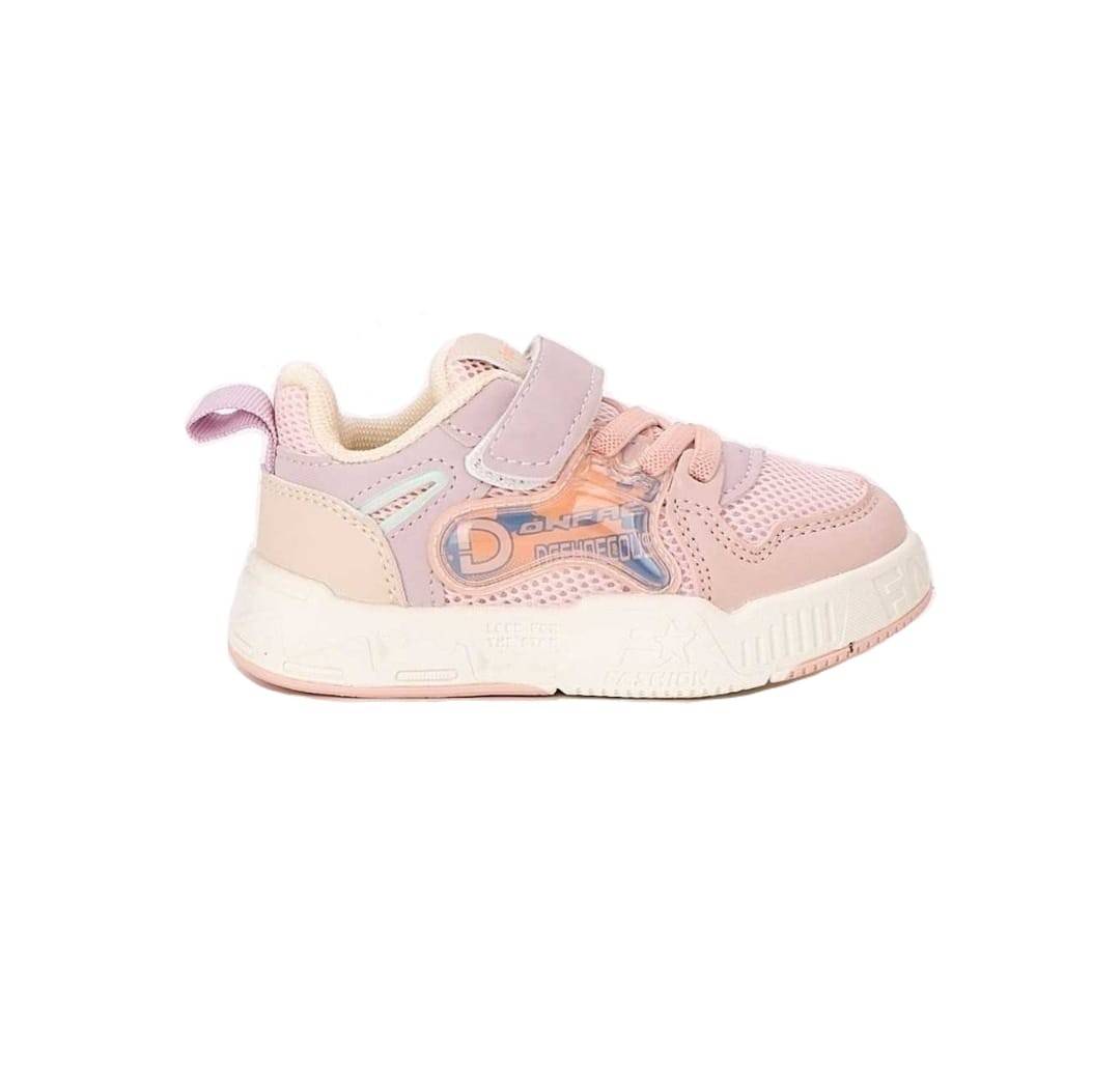 Pantofi sport copii, Q925-2, panza, roz, 22 EU - 26 EU