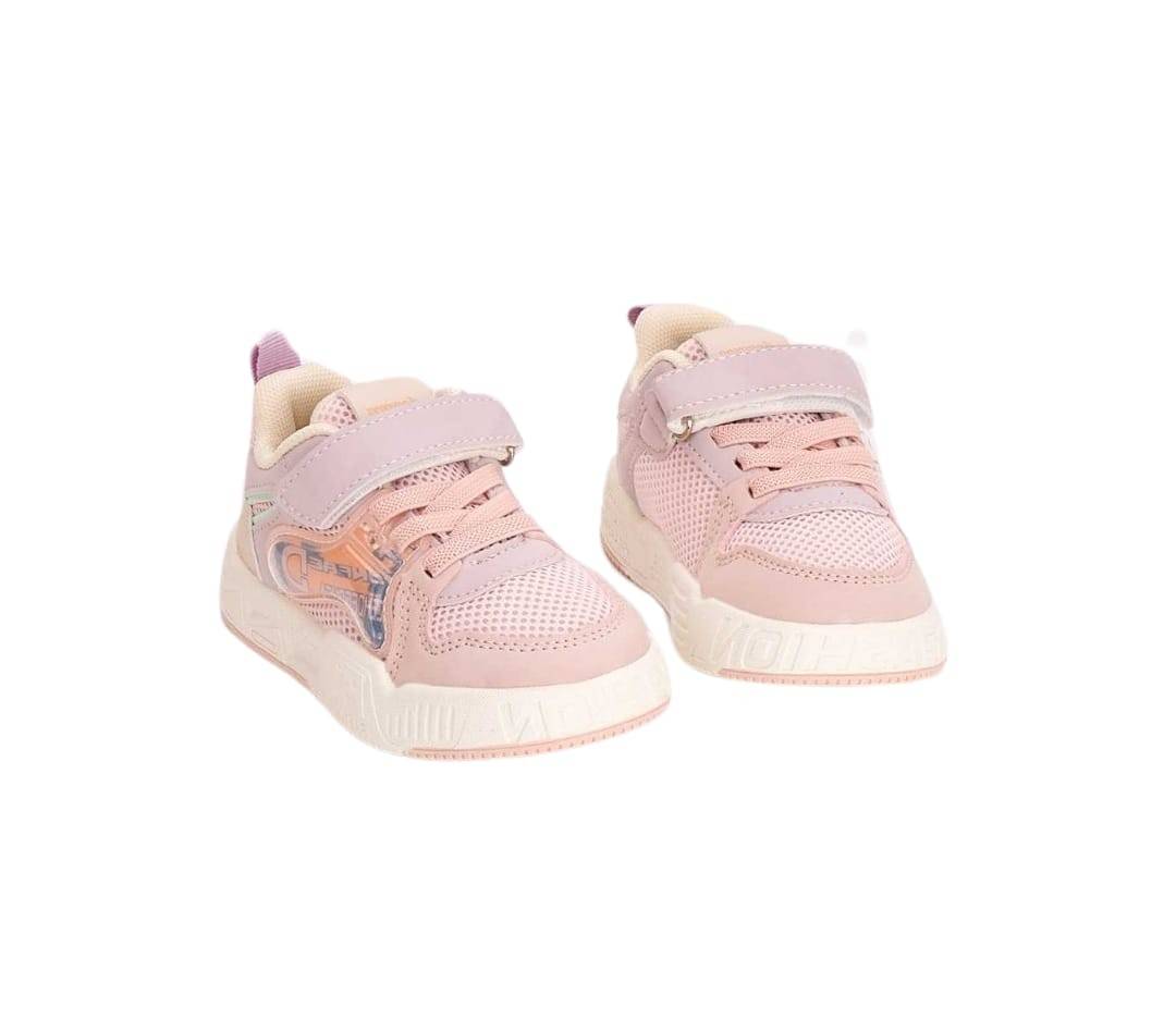 Pantofi sport copii, Q925-2, panza, roz, 22 EU - 26 EU