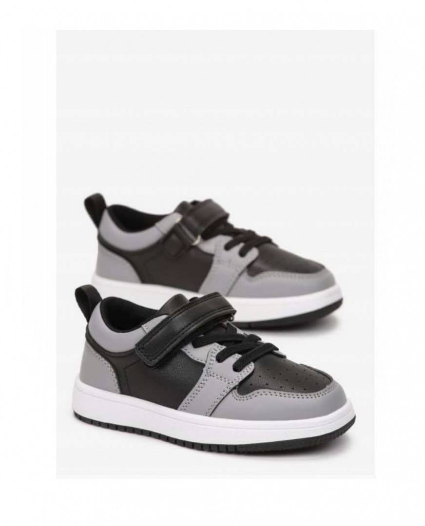Pantofi sport copii, TC821, negru/gri, 26 EU - 31 EU