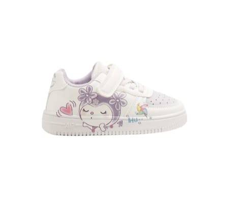 Pantofi sport fetite, Apawwa A3200P, alb/mov, marimea 26 - marimea 31