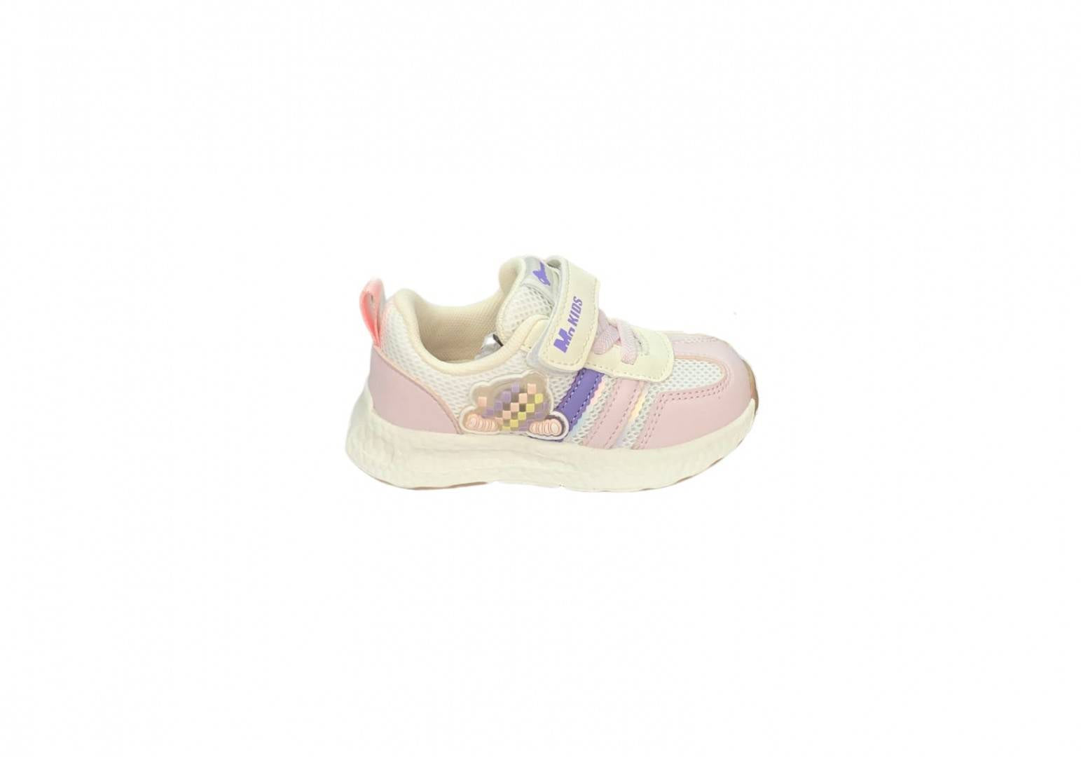 Pantofi sport, model primavara - vara, Apawwa E1168R, alb/roz, marimea 23 - 27