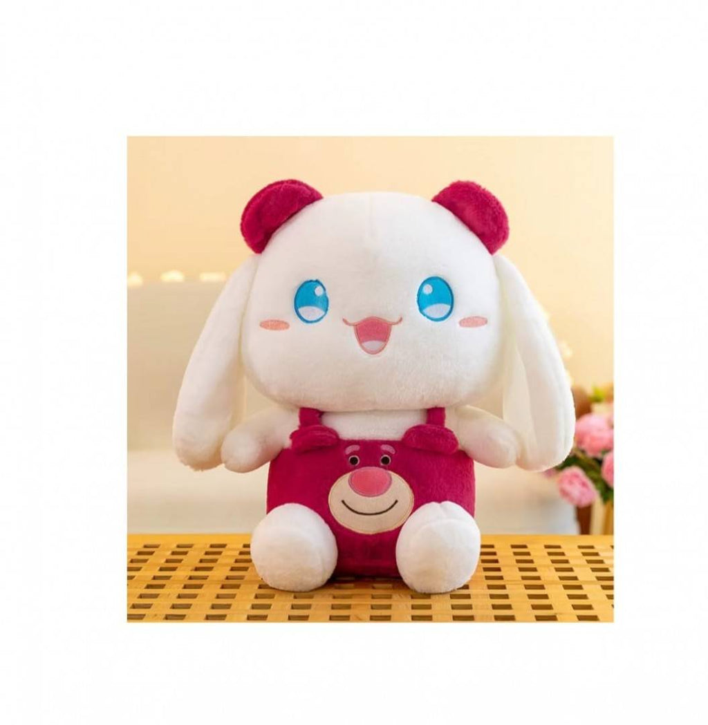 Papusa de plus, Kuromi din seria Cinnamoroll Sanrio, alb/roz, 40 cm