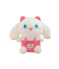 Papusa de plus, Kuromi din seria Cinnamoroll Sanrio, alb/roz deschis, 40 cm