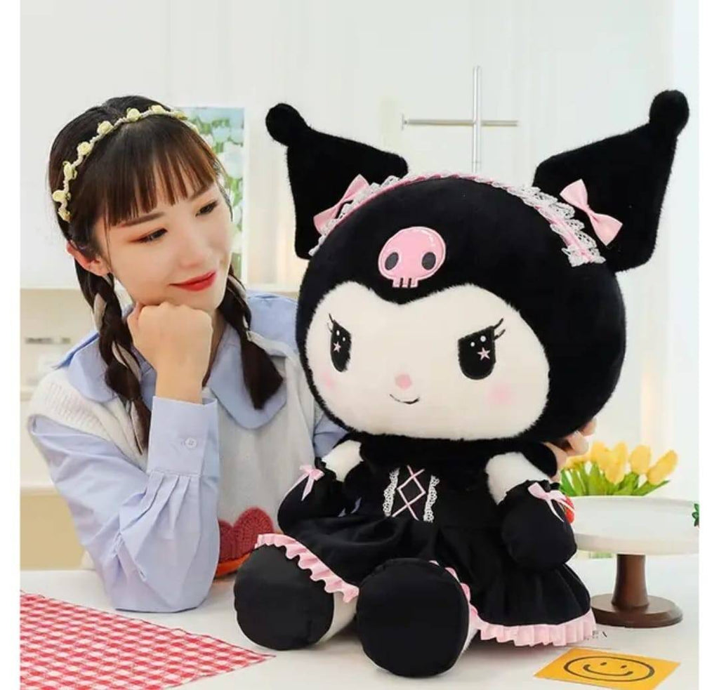 Papusa de plus, Kuromi din seria Hello Kitty Sanrio, 40 cm
