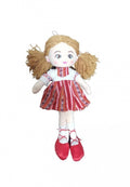 Papusa de plus Tarancuta, care canta muzica populara romaneasca, blonda, 36 cm