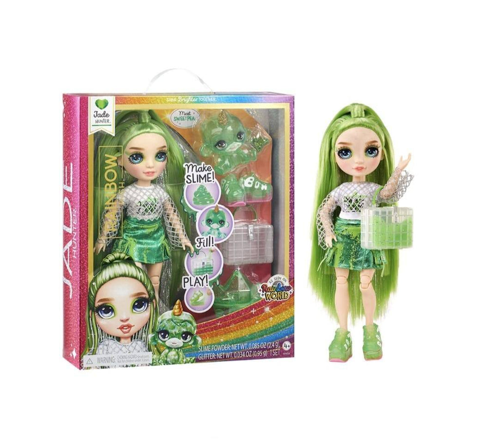 Papusa Rainbow HIGH, Jade Hunter, seria Classic, cu accesorii, verde, 28 cm