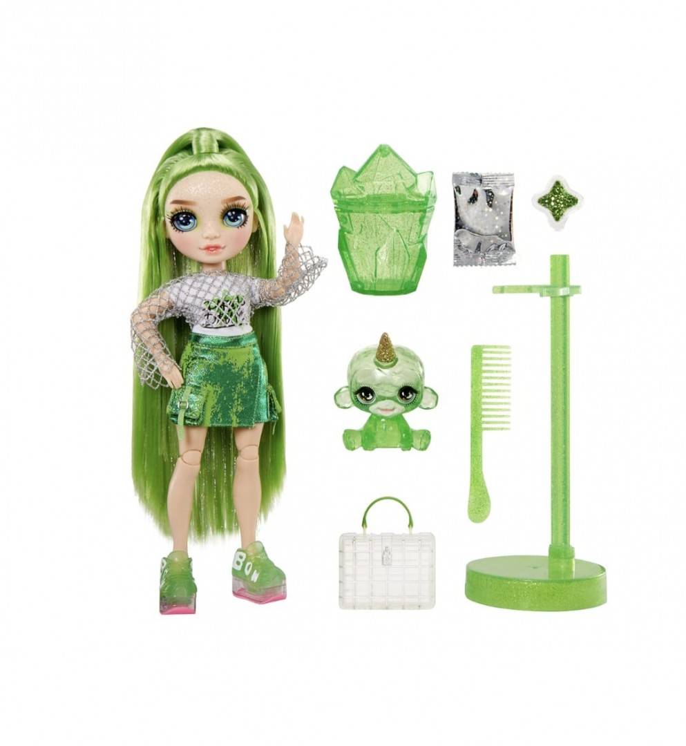 Papusa Rainbow HIGH, Jade Hunter, seria Classic, cu accesorii, verde, 28 cm