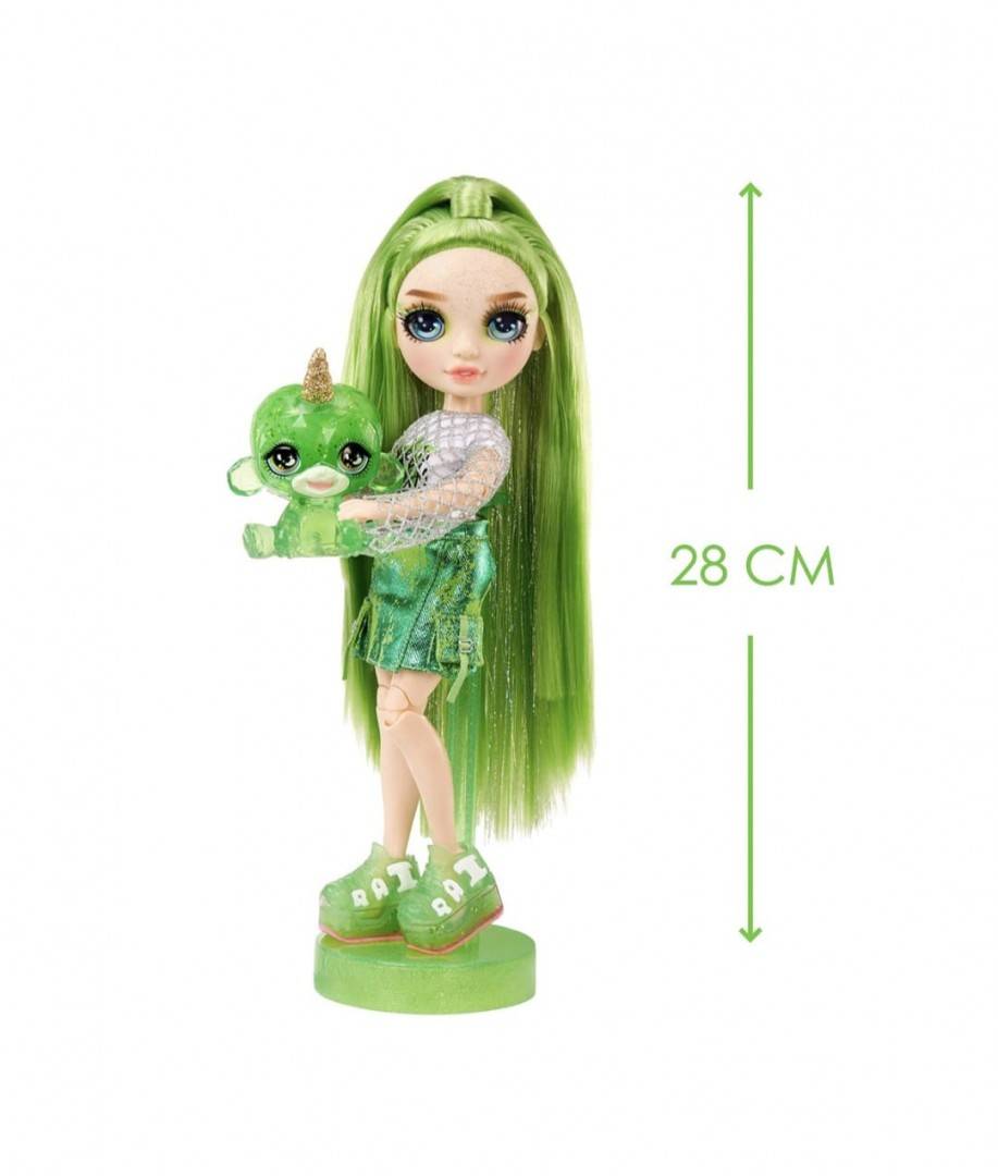 Papusa Rainbow HIGH, Jade Hunter, seria Classic, cu accesorii, verde, 28 cm