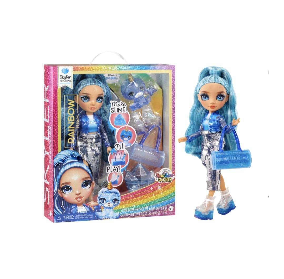 Papusa Rainbow HIGH, Skyler Bradshaw, seria Classic, cu accesorii, multicolor, 28 cm