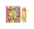 Papusa Rainbow HIGH, Sunny Madison, seria Classic, cu accesorii, galben, 28 cm