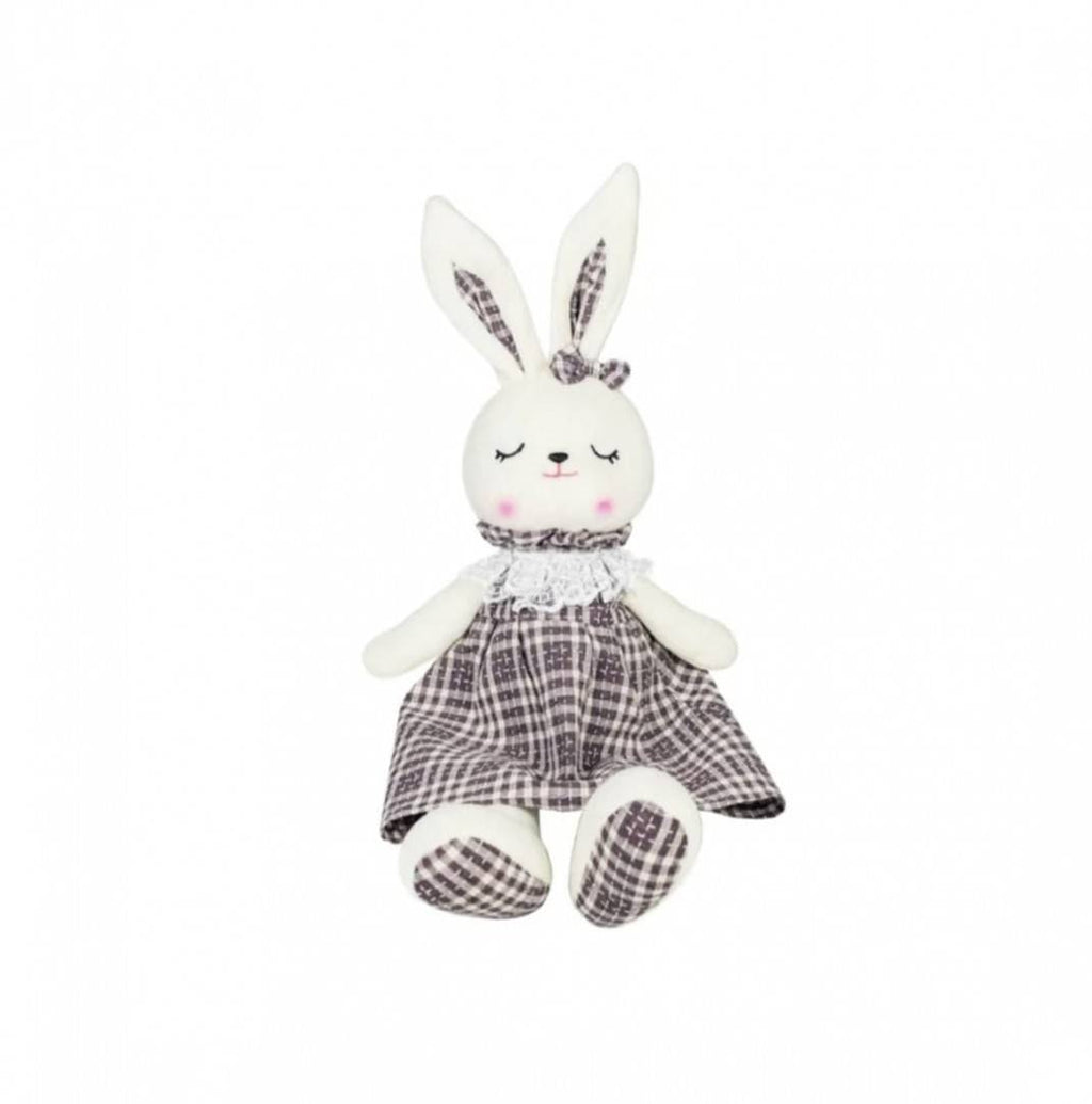 Papusica de plus, Iepuras, MASHASHOP, mov/alb, 47 cm, 2 ani+