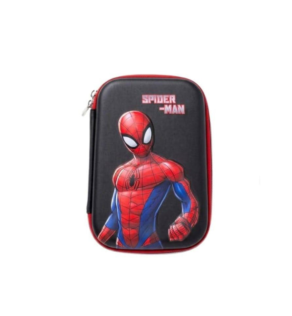 Penar scolar baieti, model Spiderman, 3D, albastru, 22 cm x 14 cm