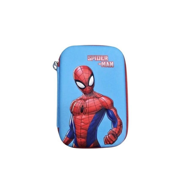 Penar scolar baieti, model Spiderman, 3D, blue/multicolor, 22 cm x 14 cm