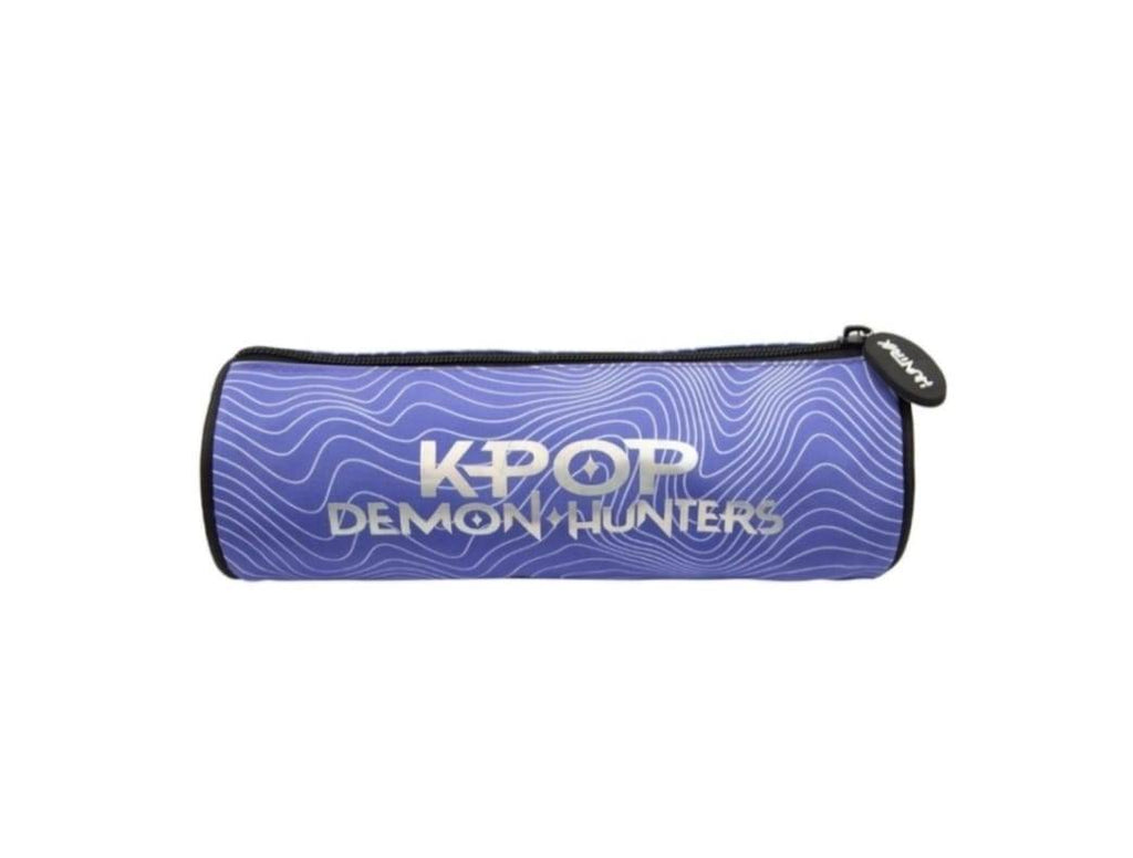 Penar scolar, cilindric neechipat cu 1 fermoar, K-POP DEMON HUNTERS, mov, 22 cm, 6 ani+