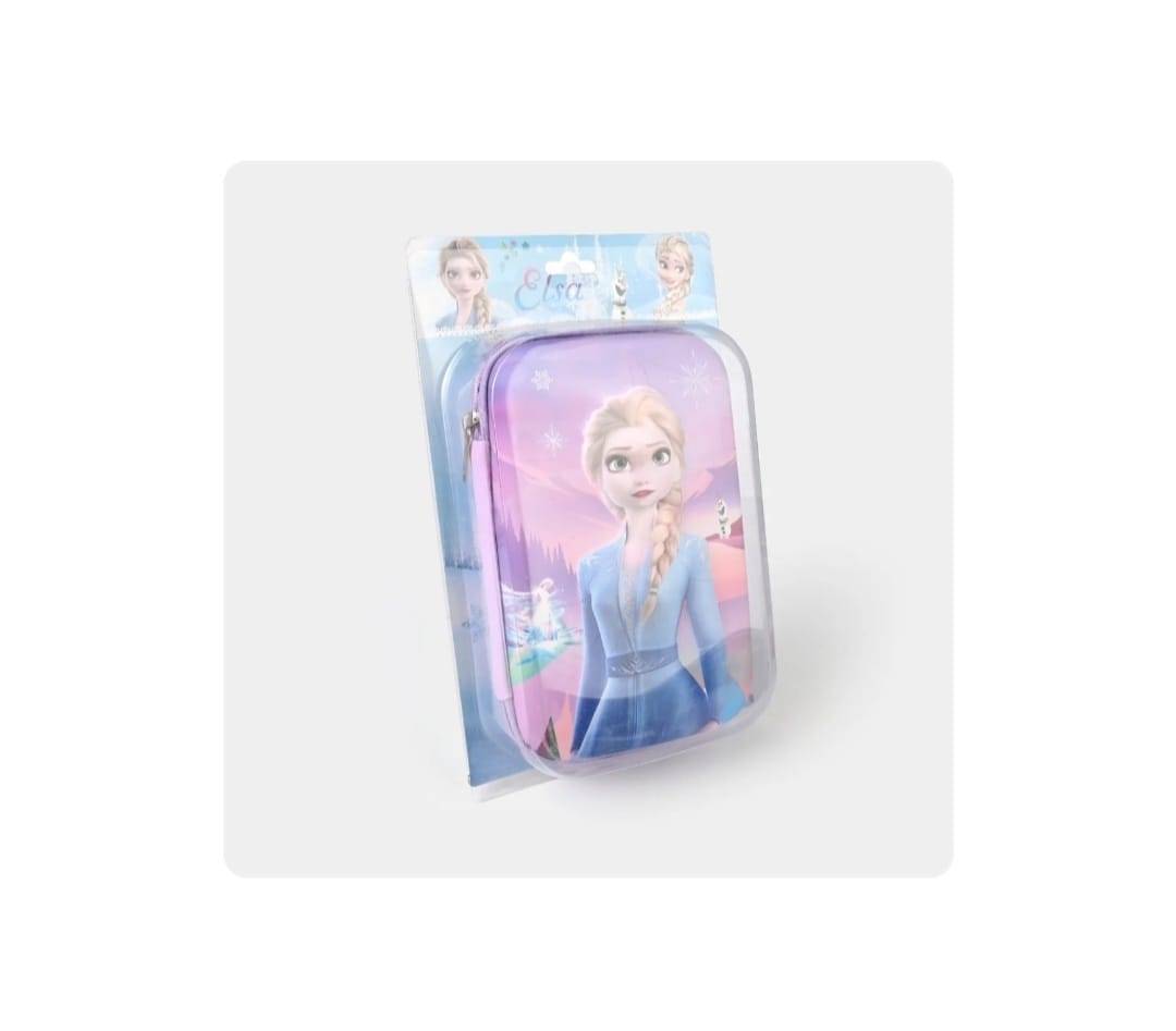 Penar scolar fete, model Frozen, Elsa, 3D, multicolor, 22 cm x 14 cm