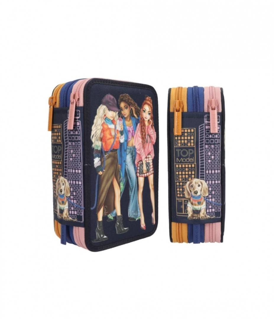 Penar triplu echipat, City Girls, 3D Effect, multicolor, 6 ani+
