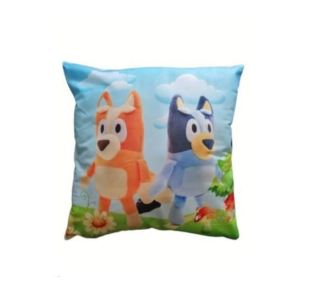 Perna " Bluey si Bingo " personalizata , pentru copii , 40 cm x 40 cm