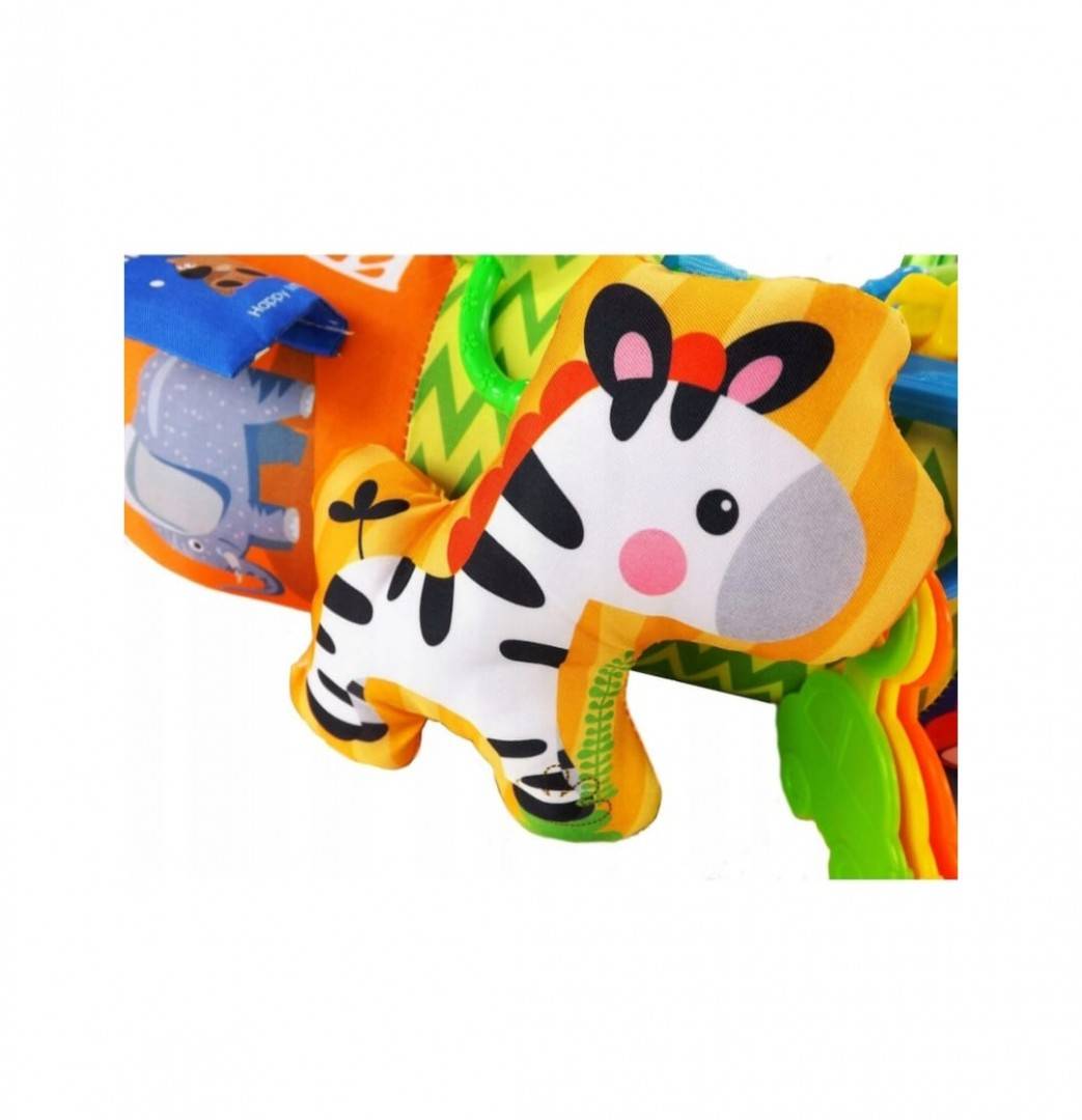 Perna burtica bebe, Cilindru cu zornaitori si animalute, MASHASHOP, multicolor, 37 cm, 6 luni +
